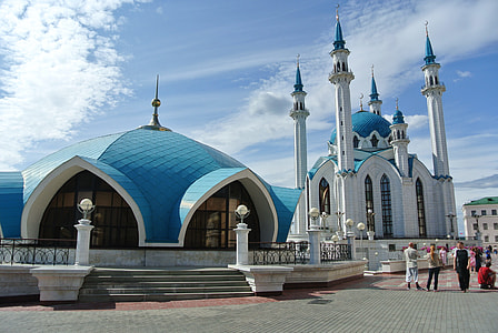 white and blue concrete dome under cloudy skies thumbnail