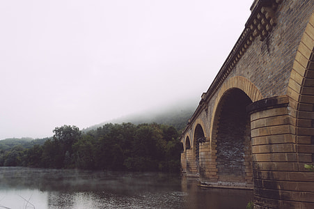 architectural photography of brown concrete bridge thumbnail