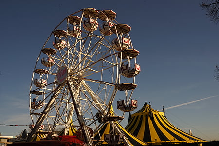 low-angle shot photography of white Ferris Wheel thumbnail