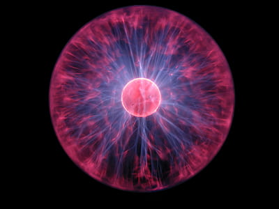 red plasma globe in close-up photo thumbnail