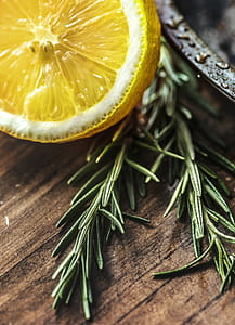 Sliced Lemon Beside Green Plant thumbnail