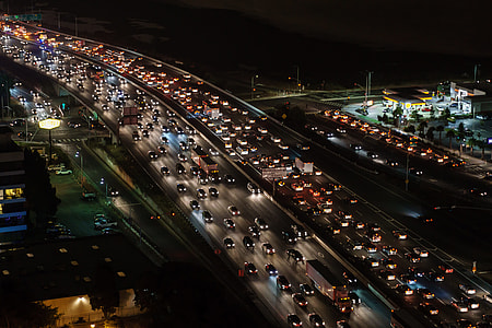 birds eye view photo of road traffic thumbnail
