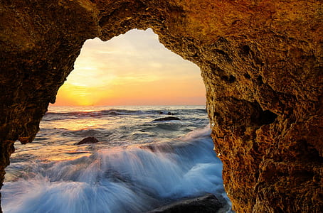 body of water during sunset thumbnail