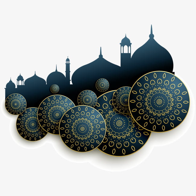 exquisite islamic architecture abstract vector illustration ai file