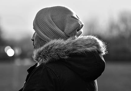 grayscale photography of man thumbnail