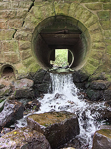 water flowing from concrete culvert thumbnail
