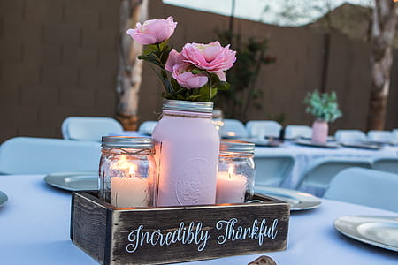White Candles on Brown Wooden Crate thumbnail