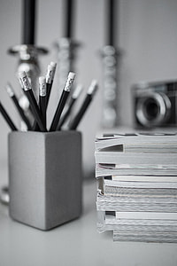 Pencils, magazines and an old lightbulb thumbnail