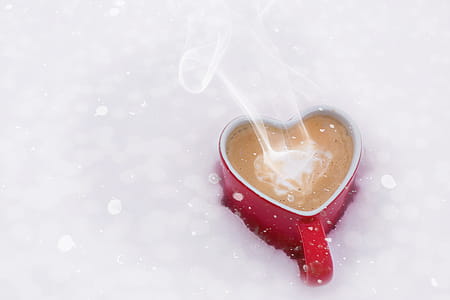 Red Ceramic Heart Shaped Mug thumbnail