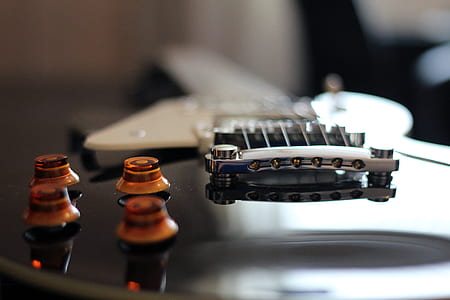 black and white electric guitar thumbnail
