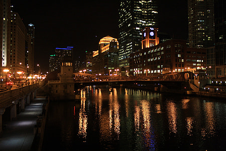 high-rise buildings during nighttime thumbnail