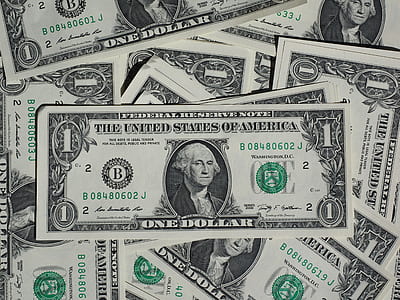 flat lay photography of 1 U.S. dollar banknote lot thumbnail
