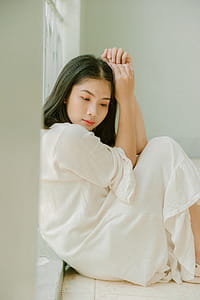 Photography of Woman Wearing White Dress thumbnail