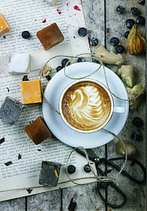 white ceramic teacup and saucer thumbnail