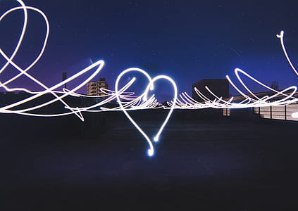 heart photography at night thumbnail