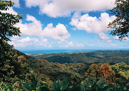 landscape photography of green mountains thumbnail