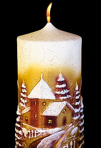 brown and white pillar candle thumbnail
