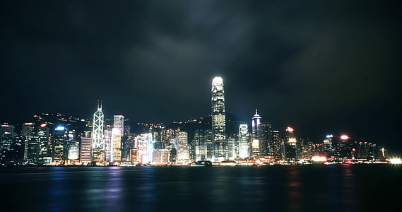 lighted city at night thumbnail