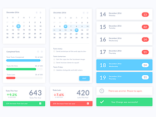 Calendar UI Elements sketch file sketch file