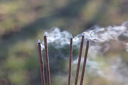 five brown incense sticks thumbnail