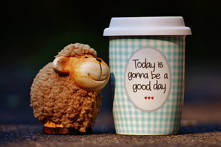 sheep figurine next to plastic cup thumbnail