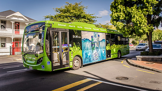 parked green bus thumbnail