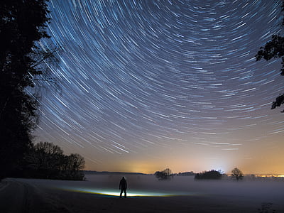 time lapse photography of stars during winter thumbnail