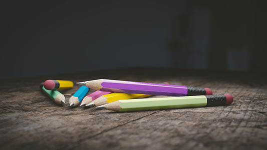 assorted-colors pencil on ground thumbnail