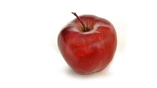 red apple fruit with white background thumbnail