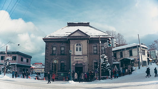 panoramic photo of city streets covered with snow thumbnail