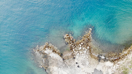 bird's eye photo of beach thumbnail