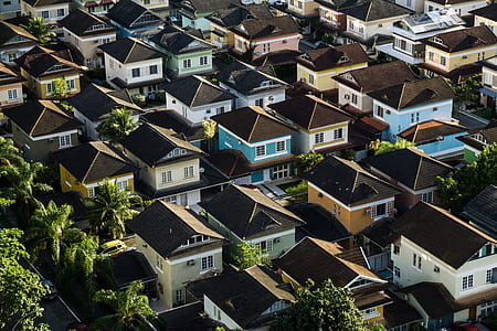 aerial view photography of assorted-color houses thumbnail