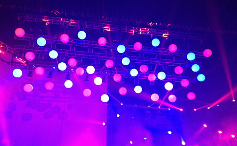 multicolored stage lights at night thumbnail