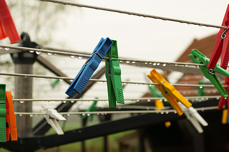 assorted-color clothes pins thumbnail