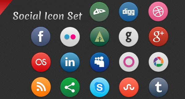 Social Icon Set Icon Social Icon Set Social Media Icons psd file