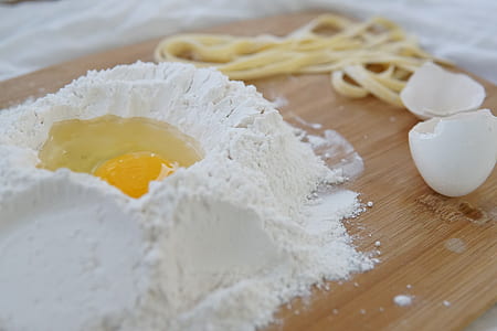 flour and egg on table thumbnail