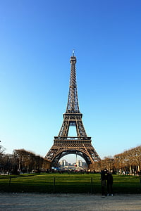 two person standing near Eiffel Tower at Paris thumbnail