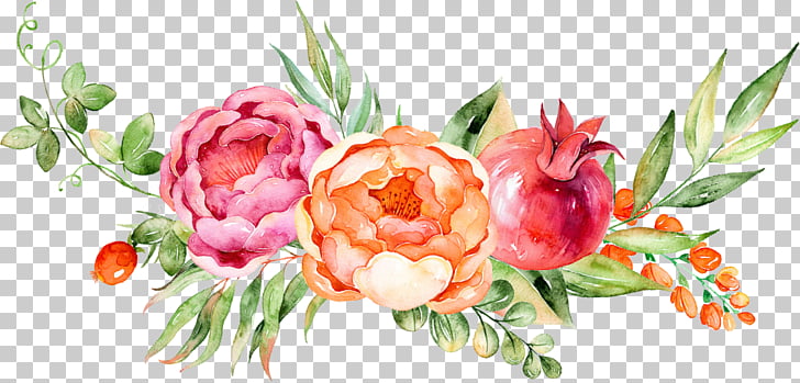 Watercolor Painting Grape Flower Watercolor Floral Decoration