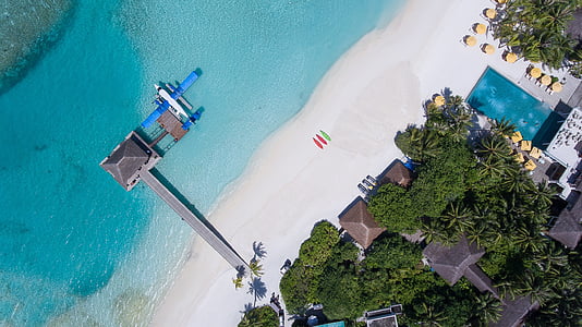 aerial view of beach shore thumbnail