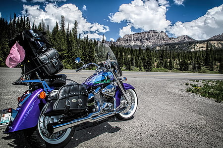 blue and black touring motorcycle thumbnail