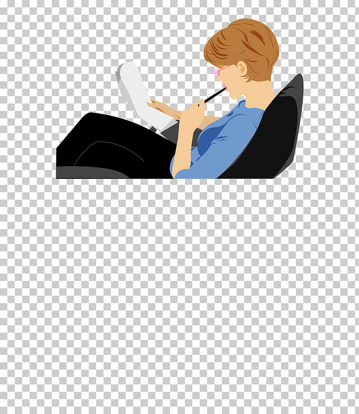 Sitting Cartoon Illustration Man Sitting On The Couch Watching