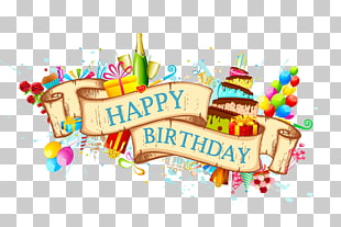 Birthday cake Greeting card , Beautiful ribbon birthday background material, happy birthday illustration PNG clipart