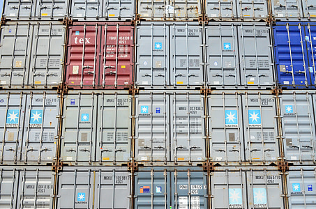 pile of intermodal box containers thumbnail