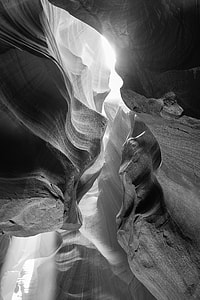 grayscale photo of a cave thumbnail
