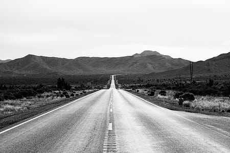 Grayscale Photo of Road thumbnail