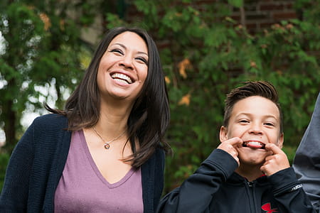 Mom And Son Having Fun Photo thumbnail