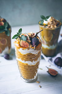 brown ice cream on glasses thumbnail