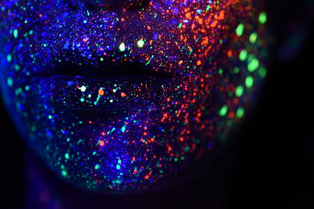 lip, uv paint, blacklight, glow in dark thumbnail