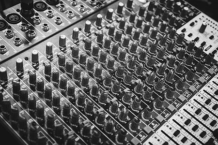 grayscale photography of DJ mixer thumbnail
