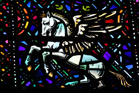 white winged horse mosaic decor thumbnail